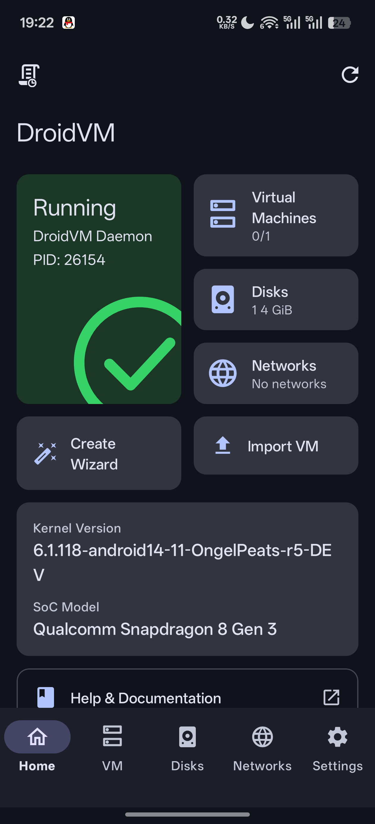 DroidVM 主界面